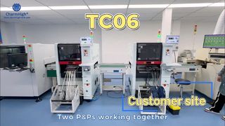 เครื่องหยิบและวาง TC06 คู่ใช้งานจริงที่สายการประกอบ SMT ของลูกค้า