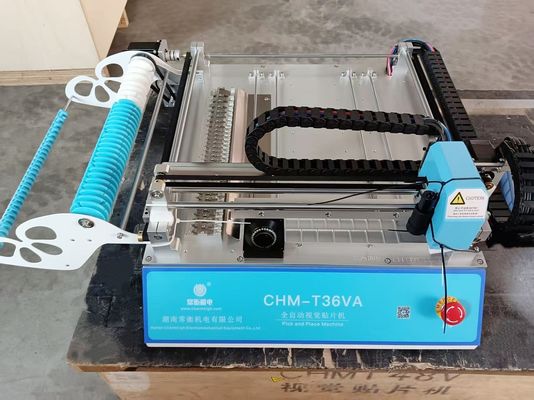 CHMT36VA SMT เครื่องเลือกและวาง 2 หัว 29 Feeders การควบคุม PC