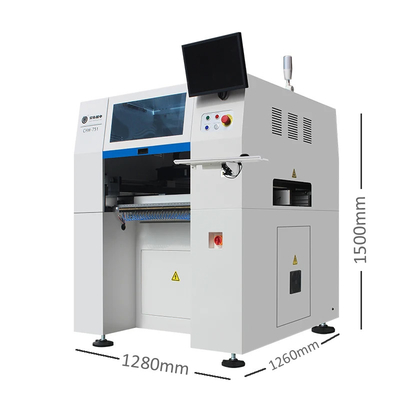 เครื่องยนต์ Y สองตัว CHM-751 ประหยัด 6 หัว PCB สายการผลิต SMT Pick and Place Machine