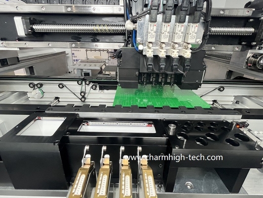 Genius 4 Head Desktop SMT Pick Place Machine พร้อมเครื่องให้อาหาร 50 เครื่อง CHM-551