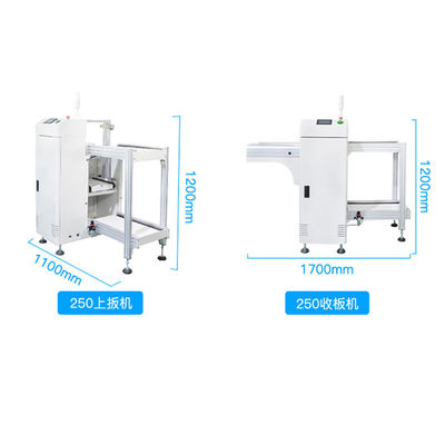 เครื่องโหลดและยกเลิกการโหลด PCB การผลิต SMT อัตโนมัติเต็มรูปแบบพร้อมระบบควบคุม PLC และความเข้ากันได้กับอินเทอร์เฟซ SMEMA