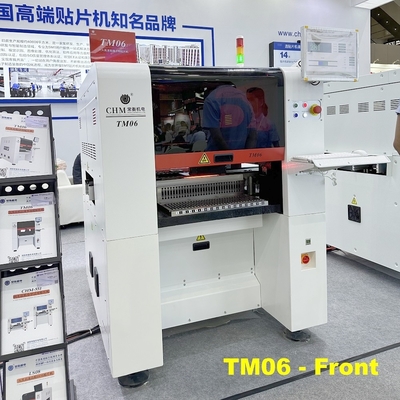 6 หัว SMT หักและวางเครื่อง TM06 PCB คอนเวียร์ 60 Feeders