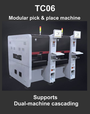 เครื่องสับสนอุตสาหกรรม SMD Pick and Place Machine TC06 ชิปมอนเตอร์สําหรับสายประกอบ PCB