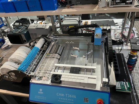 2 หัว 29 เครื่องให้อาหาร CHMT36VA SMD Pick And Place Machine + สองกล้อง CCD + PC นอก