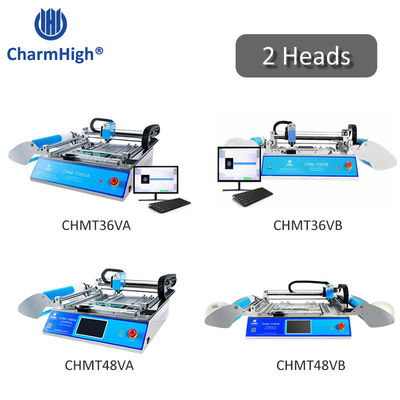 Charmhigh Desktop 2 Head SMT Pick And Place Machine การผลิตชุดเล็ก การทําต้นแบบ การวิจัย การสอน