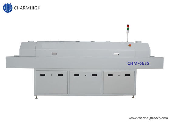เตาอบ Reflow CHM-6635 6 โซนอุณหภูมิ (บน 6 + ล่าง 6) 2200*350mm เครื่องบัดกรี Reflow SMT