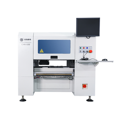 เครื่อง SMT Pick and Place แบบตั้งโต๊ะ Genius 4 หัว CHM-650 พร้อมตัวป้อน 50 ตัว