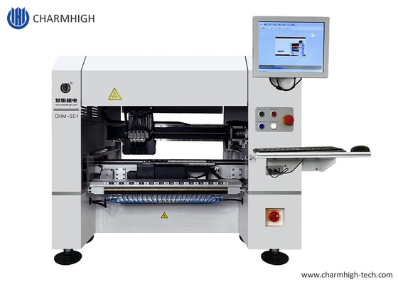 CHM-551 อัพเกรด 4 หัว SMT หักและวางหุ่นยนต์อัตโนมัติเต็มสําหรับ 0201