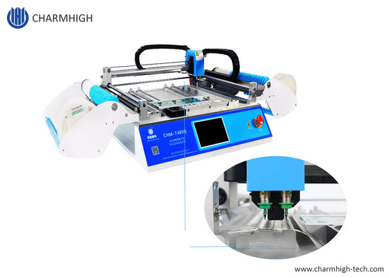 2 หัว 58 ตัวป้อน CHMT48VB Benchtop SMD หุ่นยนต์หยิบและวาง All in one Chip Mounter