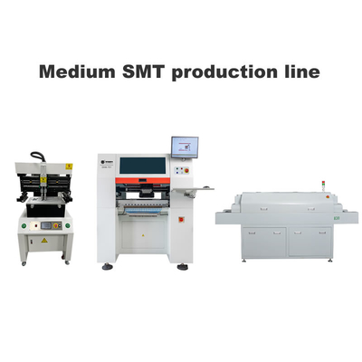 สาย SMT ขนาดกลาง พร้อมเครื่องพิมพ์จอ 3250 6 หัว SMT Pick And Place Machine