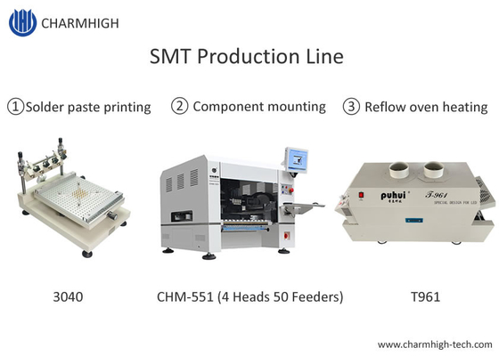 สายการผลิต SMT ขนาดเล็กความแม่นยําสูง 3040 เครื่องพิมพ์สแตนซิล CHM-551 SMT เครื่องพิมพ์ชิป