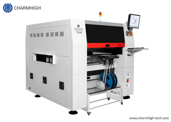 TS10 SMT Pick And Place Machine 10 หัว 100 เครื่องให้อาหาร 01005 สนับสนุนความเร็วสูง