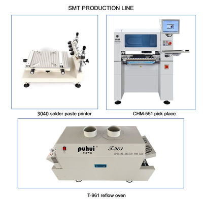 สายการผลิต SMT ขนาดเล็กความแม่นยําสูง 3040 เครื่องพิมพ์สแตนซิล CHM-551 SMT เครื่องพิมพ์ชิป