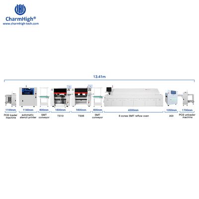 ขนาดสูง ขนาดใหญ่ในสาย SMT เส้นประกอบ SMT Solutions สําหรับการผลิต PCBA