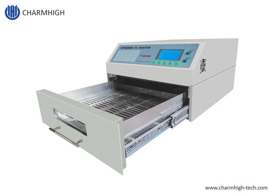 เตาอบ Reflow ขนาดเล็ก 300 * 320 มม. 1500w T962A พร้อมเครื่องทำความร้อน IC ไอเสียสถานีเชื่อมอินฟราเรด
