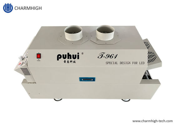 T961 เตาอบ Reflow แบบตั้งโต๊ะพร้อมสายพานลำเลียง 730 * 230 มม. 6 โซนอุณหภูมิ 3.5KW เครื่องบัดกรี